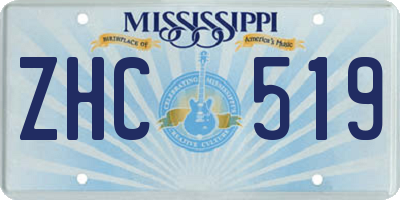 MS license plate ZHC519