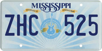 MS license plate ZHC525