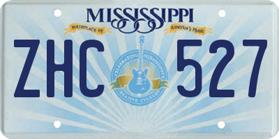 MS license plate ZHC527