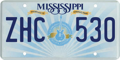 MS license plate ZHC530