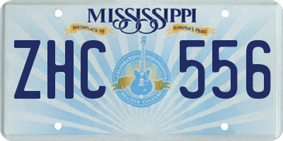 MS license plate ZHC556