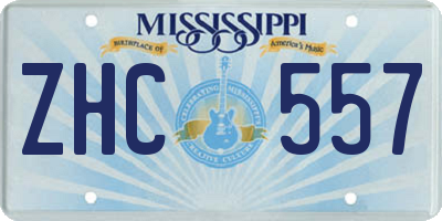 MS license plate ZHC557
