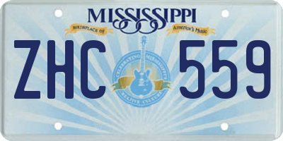 MS license plate ZHC559