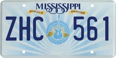 MS license plate ZHC561