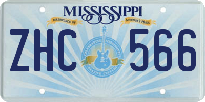 MS license plate ZHC566
