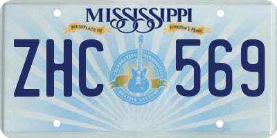 MS license plate ZHC569