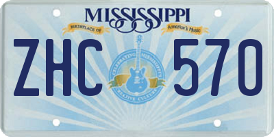 MS license plate ZHC570