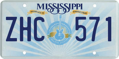 MS license plate ZHC571