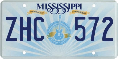 MS license plate ZHC572