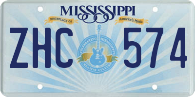 MS license plate ZHC574