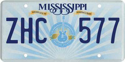 MS license plate ZHC577