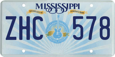 MS license plate ZHC578