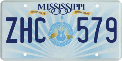 MS license plate ZHC579