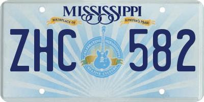 MS license plate ZHC582
