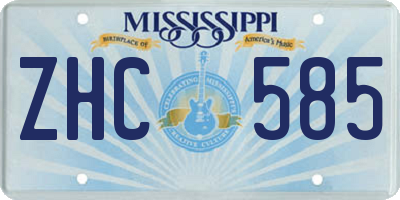 MS license plate ZHC585