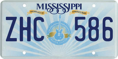 MS license plate ZHC586
