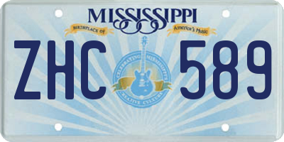 MS license plate ZHC589