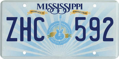 MS license plate ZHC592