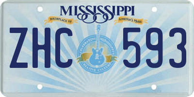 MS license plate ZHC593