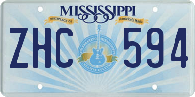 MS license plate ZHC594