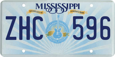 MS license plate ZHC596