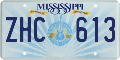 MS license plate ZHC613
