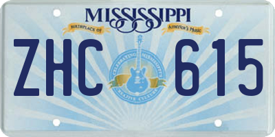 MS license plate ZHC615