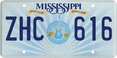 MS license plate ZHC616