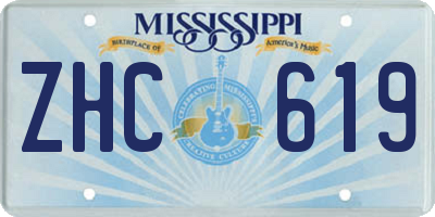 MS license plate ZHC619