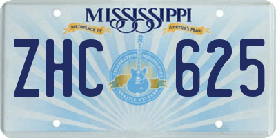 MS license plate ZHC625