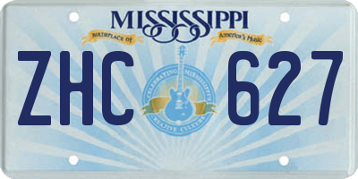 MS license plate ZHC627