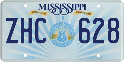 MS license plate ZHC628