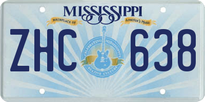 MS license plate ZHC638