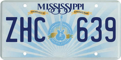 MS license plate ZHC639