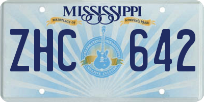 MS license plate ZHC642