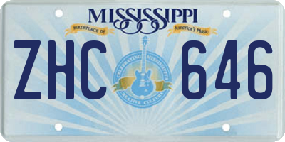 MS license plate ZHC646