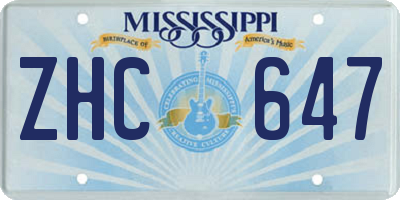 MS license plate ZHC647