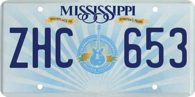 MS license plate ZHC653
