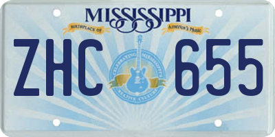 MS license plate ZHC655