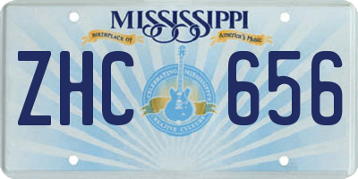 MS license plate ZHC656