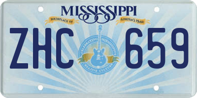 MS license plate ZHC659