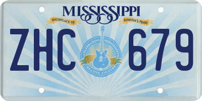MS license plate ZHC679