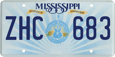 MS license plate ZHC683