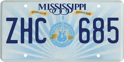 MS license plate ZHC685