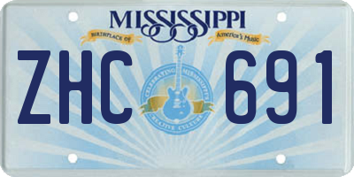 MS license plate ZHC691
