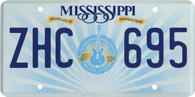 MS license plate ZHC695