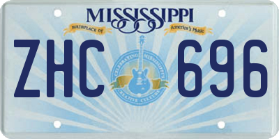 MS license plate ZHC696