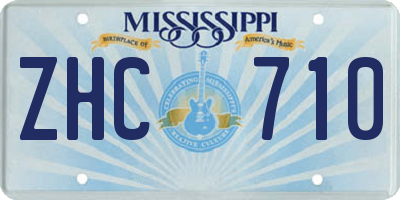 MS license plate ZHC710