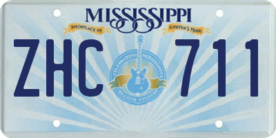 MS license plate ZHC711
