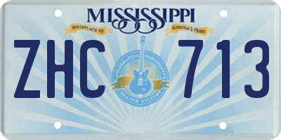 MS license plate ZHC713